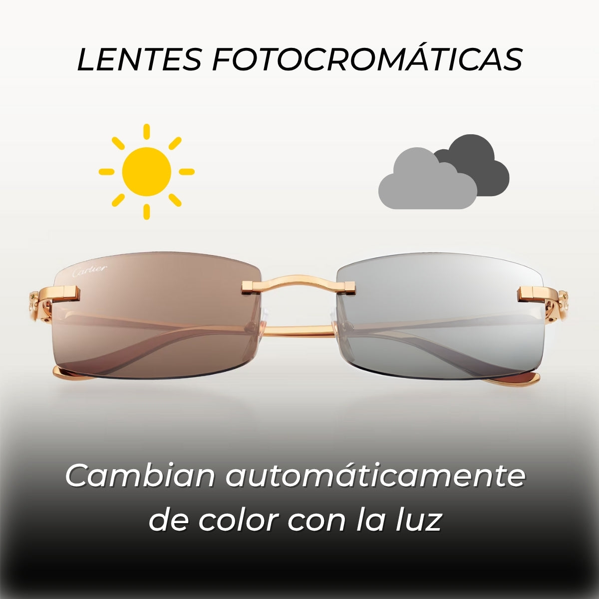 Gafas Panthère de Cartier - UV400 | Lujo Eterno